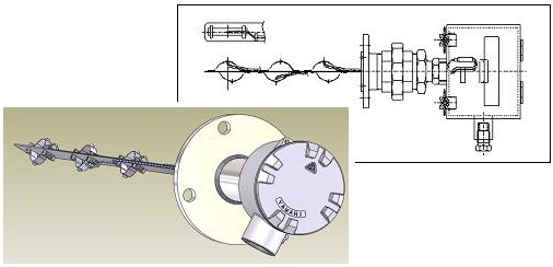 Yamari Spring-Loaded Multipoint Thermocouple