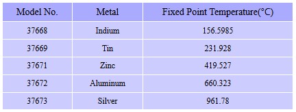 Yamari Tabel High-Purity Metal Fixed Point Cells